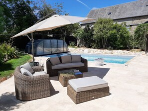 A heated pool - Fully renovated cottage with swimming pool in the heart of Cotentin (MONTEBOURG)