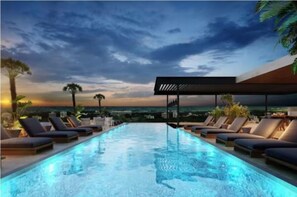 A heated pool