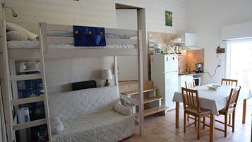 TV, DVD player, foosball, table tennis