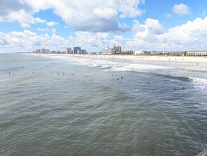On the beach, sun-loungers, beach towels - Beach cottage steps from beach (Jacksonville Beach)