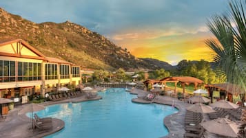 Outdoor pool, a heated pool