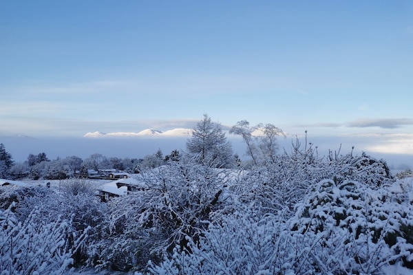 A view from the balcony in winter