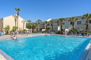 Outdoor pool, a heated pool