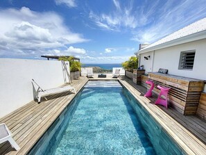Pool - Villa La Guapa, sea view, private pool, 5 min from the beach (La Savane)