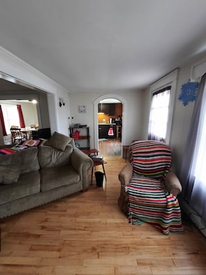Smart TV, DVD player, books, computer monitors