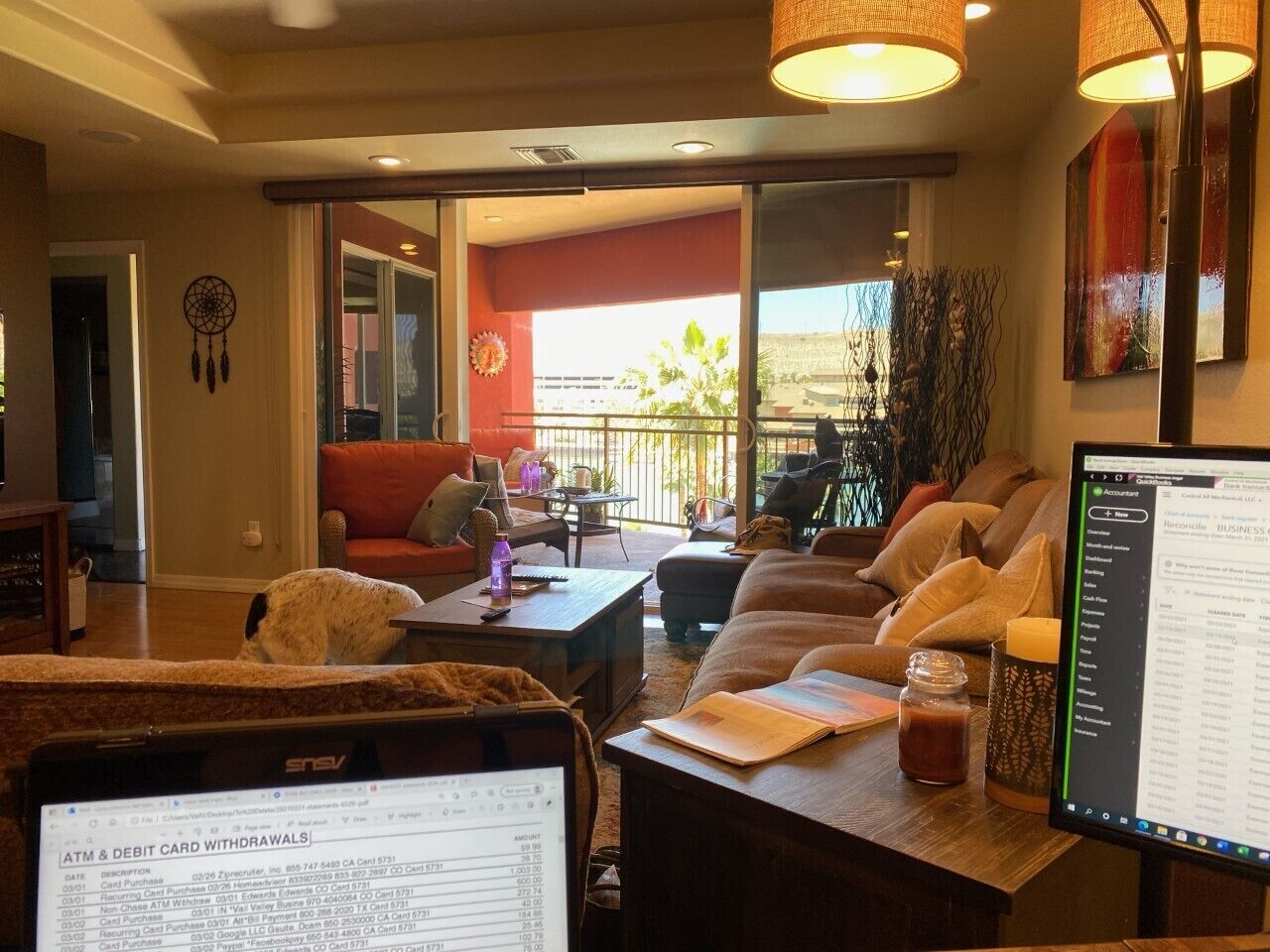 Smart TV, DVD player, stereo, computer monitors