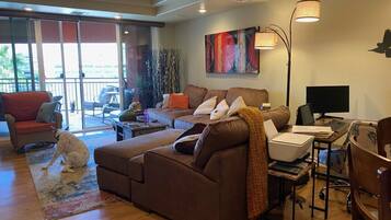 Smart-tv, dvd-afspiller, stereoanlæg, computerskærme