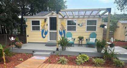 Pet Friendly Separate Fee, enjoy fenced in yard, outdoor shower, fire pit