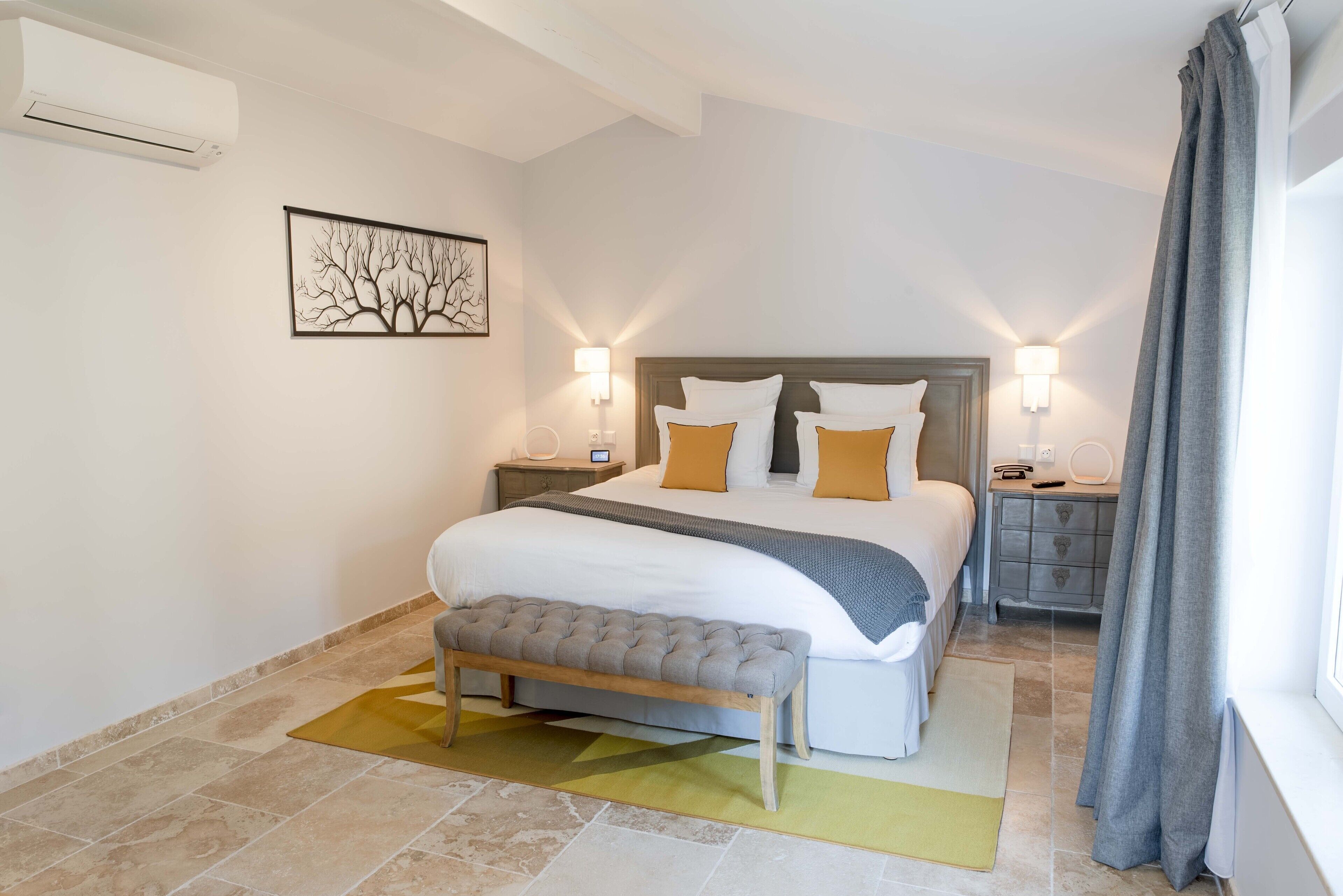 Premium bedding, down comforters, pillowtop beds, minibar