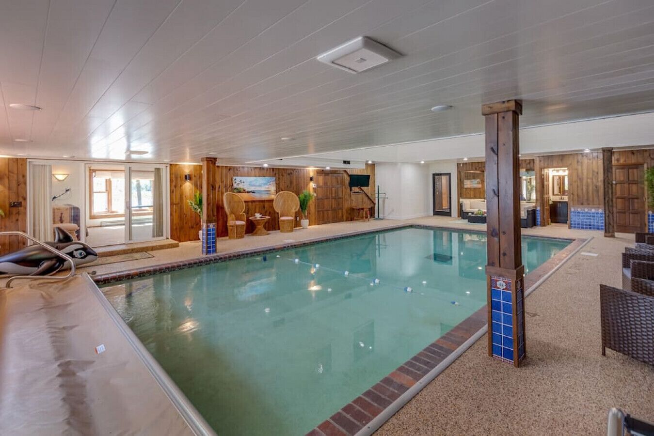 Indoor pool, a heated pool
