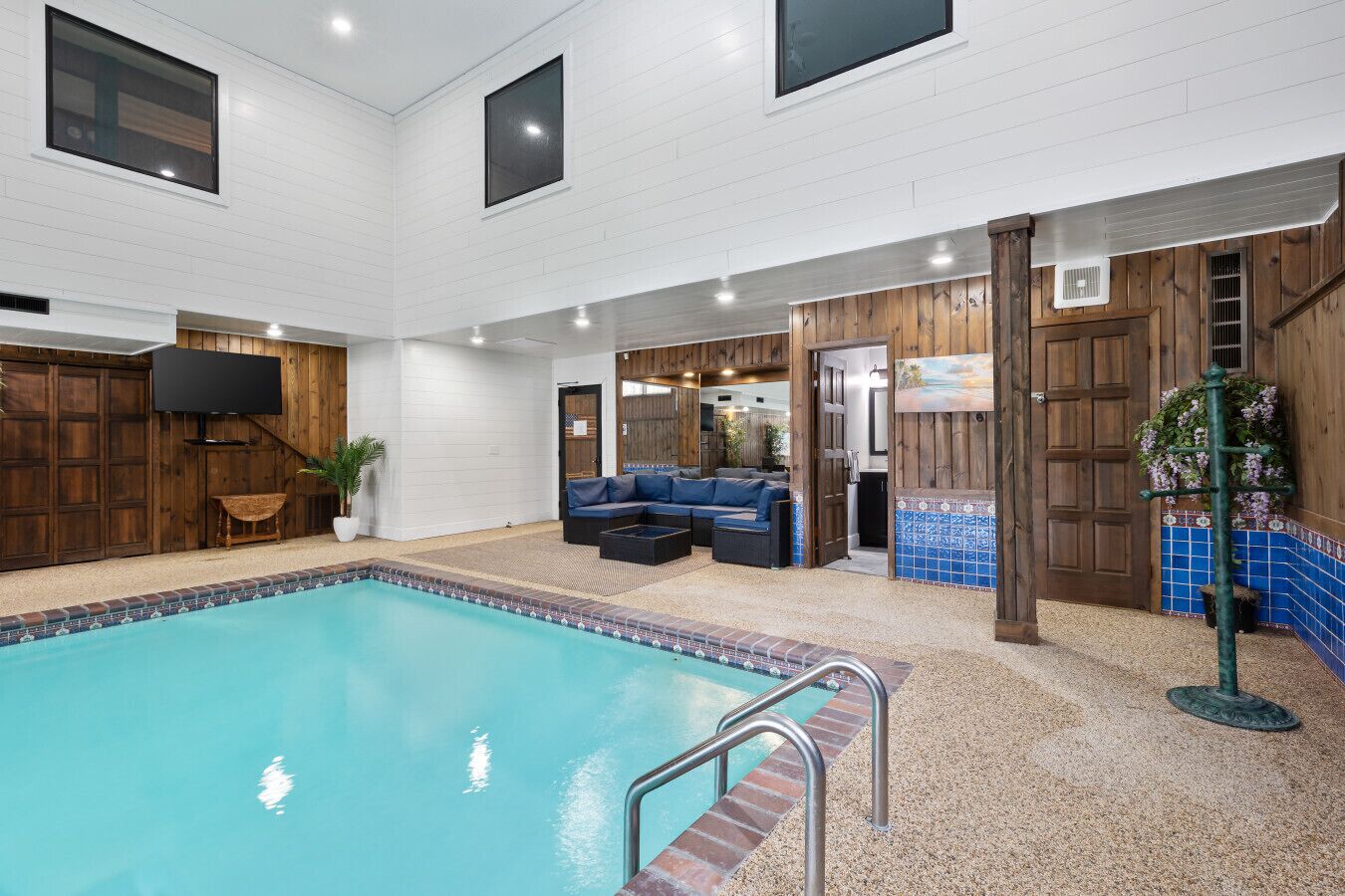 Indoor pool, a heated pool