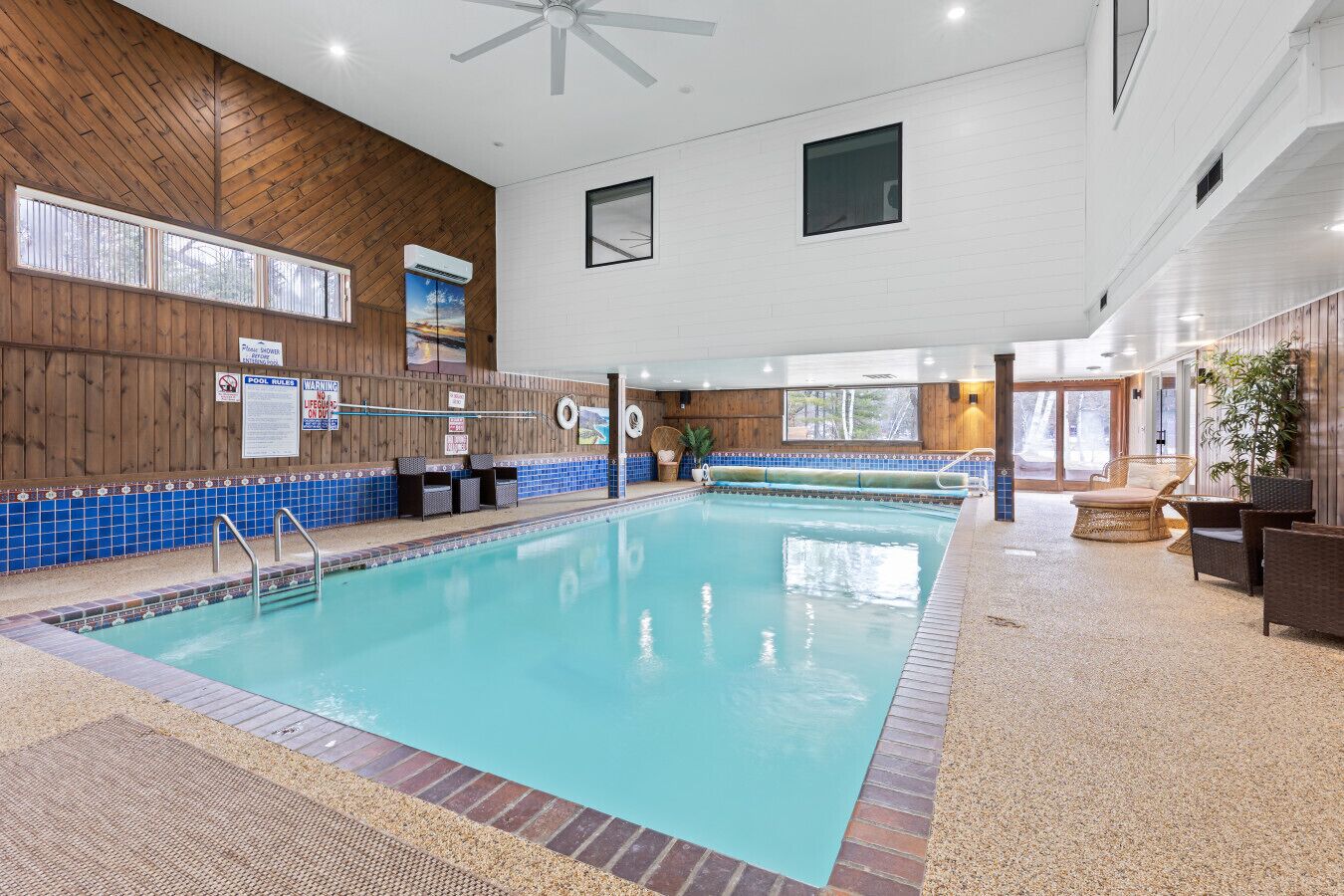 Indoor pool, a heated pool