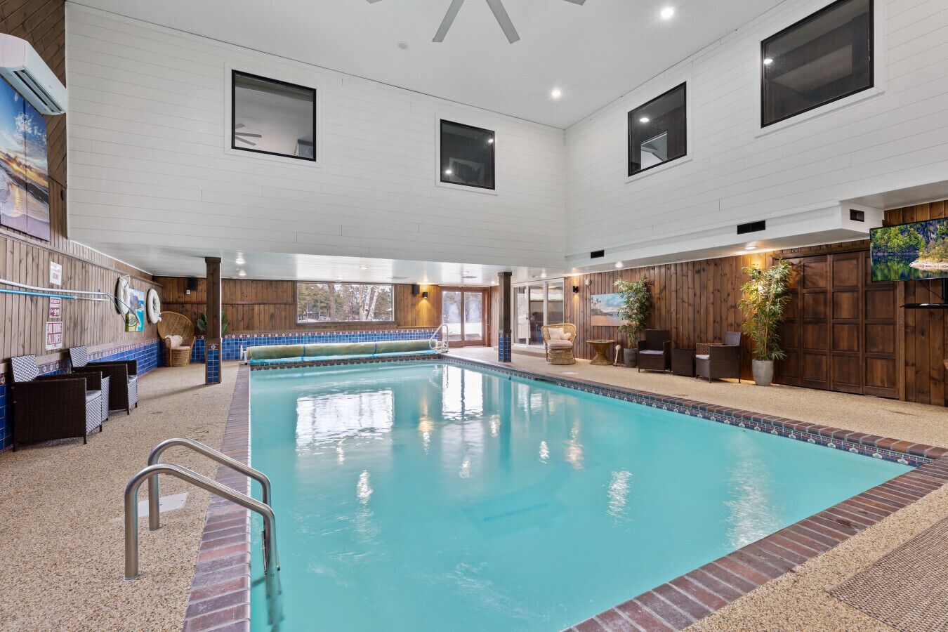 Indoor pool, a heated pool