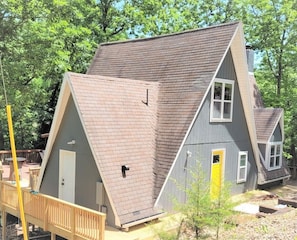 Exterior - Blue Cove Cabin: Lakefront; Private Dock; 2 Boat Slips; Plenty of Parking!   (Lake of the Ozarks)