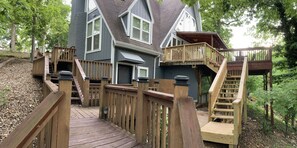 Exterior - Blue Cove Cabin: Lakefront; Private Dock; 2 Boat Slips; Plenty of Parking!   (Lake of the Ozarks)