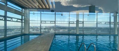 Indoor pool, a heated pool