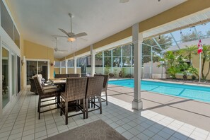 A heated pool