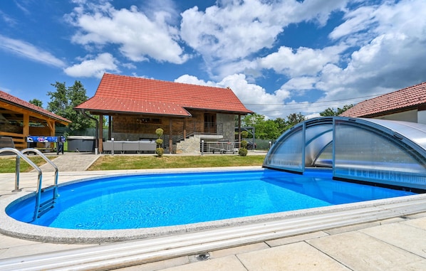 A heated pool