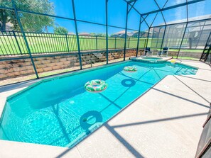 Outdoor pool, a heated pool