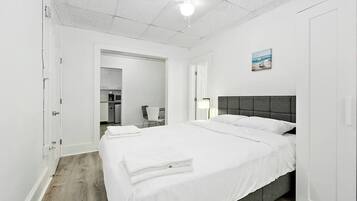 2 bedrooms, iron/ironing board, WiFi, bed sheets