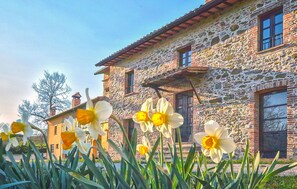 A stone building with a tiled roof and multiple windows. - Nice home in San Vito in Monte (San Vito in Monte)