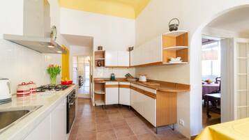 Fridge, oven, stovetop, dishwasher