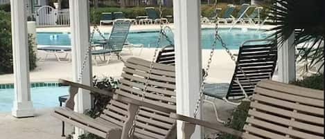 Outdoor pool, a heated pool