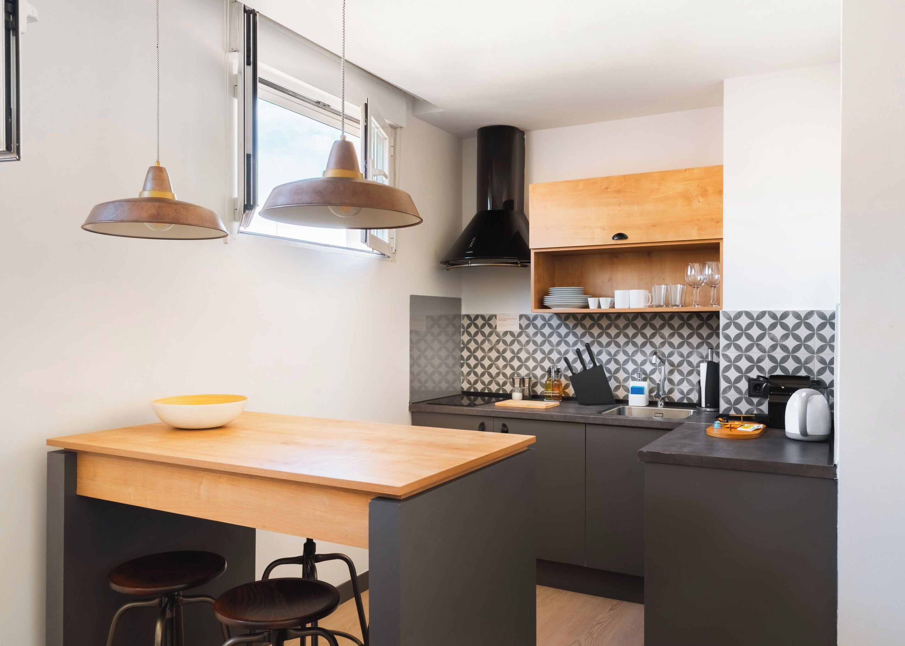 One-Bedroom Family Apartment | Private kitchen | Fridge, microwave, stovetop, espresso maker