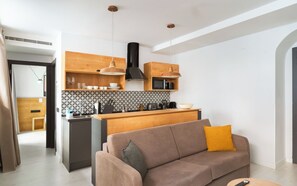 Souterrain One-Bedroom Apt with Sofa Bed | Private kitchen