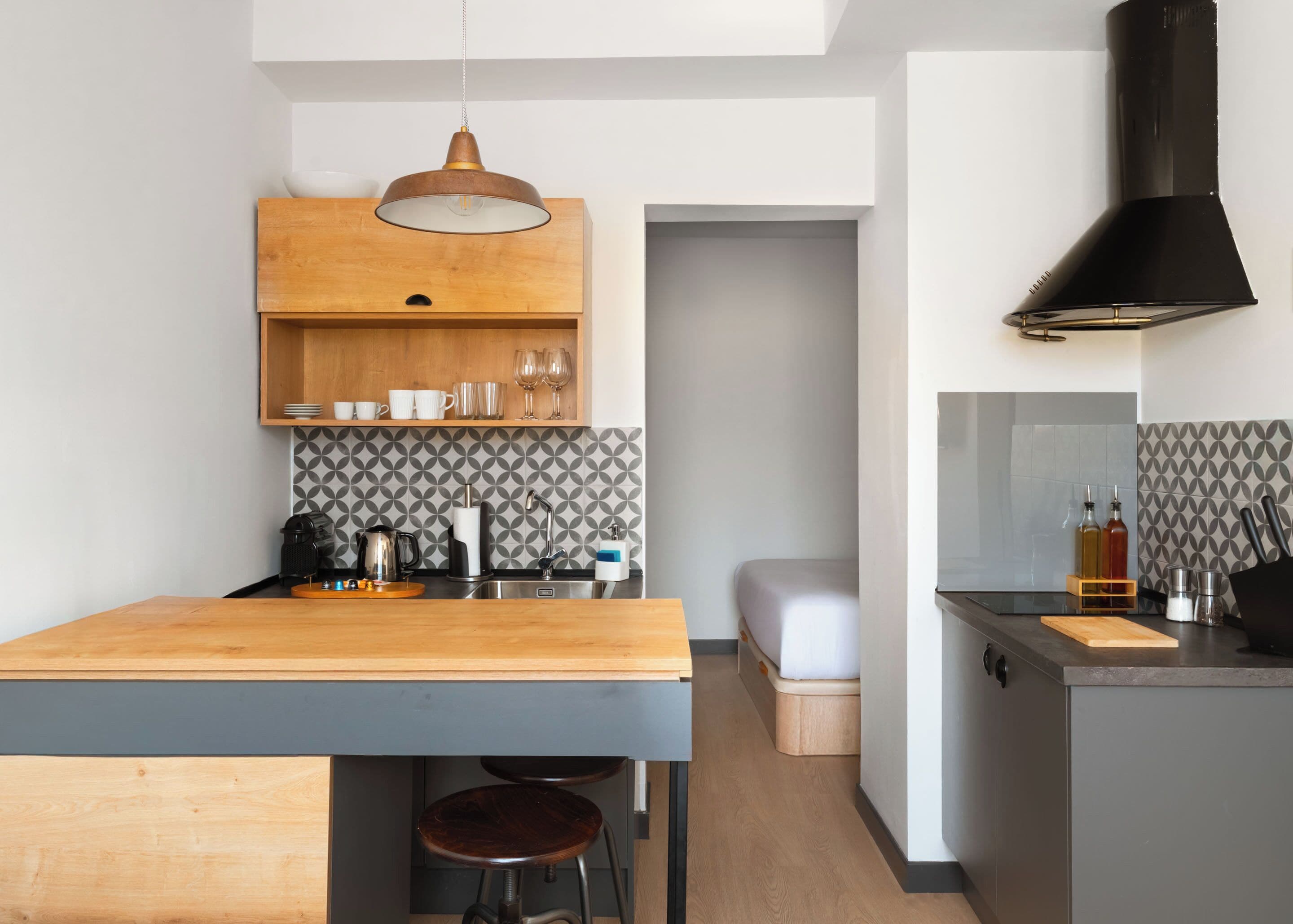 Comfort Studio with Sofa Bed | Private kitchen | Fridge, microwave, stovetop, espresso maker