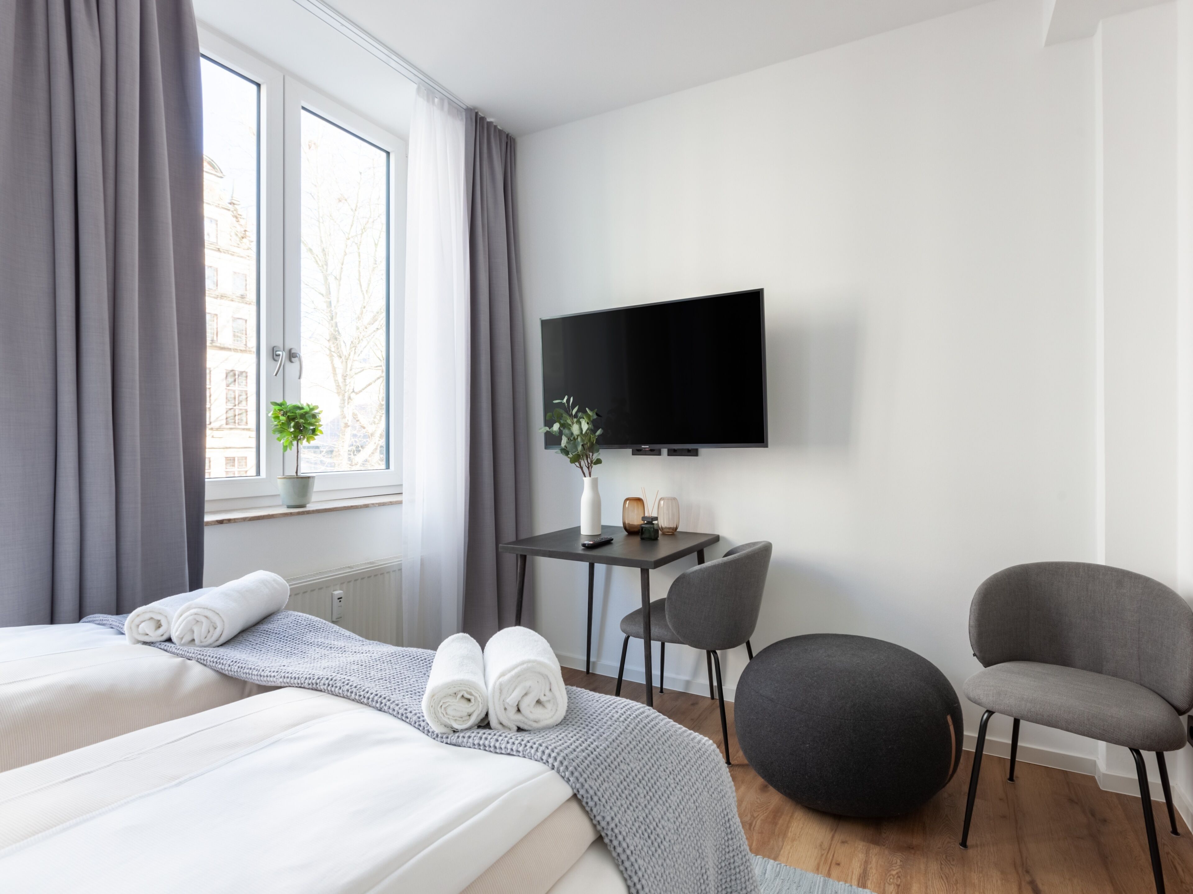 公寓, 1 张大床 (Bremen Hutfilterstraße | Suite S) | 起居区 | 智能电视