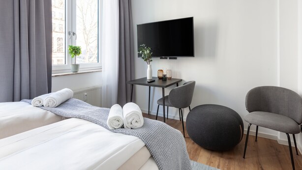 Leilighet, 1 queensize-seng (Bremen Hutfilterstraße | Suite S) | Oppholdsområde