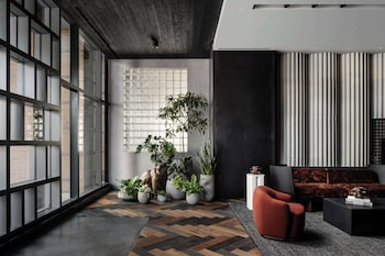 Hotel entrance and lobby at Thompson Austin, by Hyatt