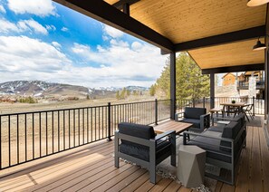 Outdoor dining - Lone Eagle Chalet at Granby Ranch - With Hot Tub! (Granby)