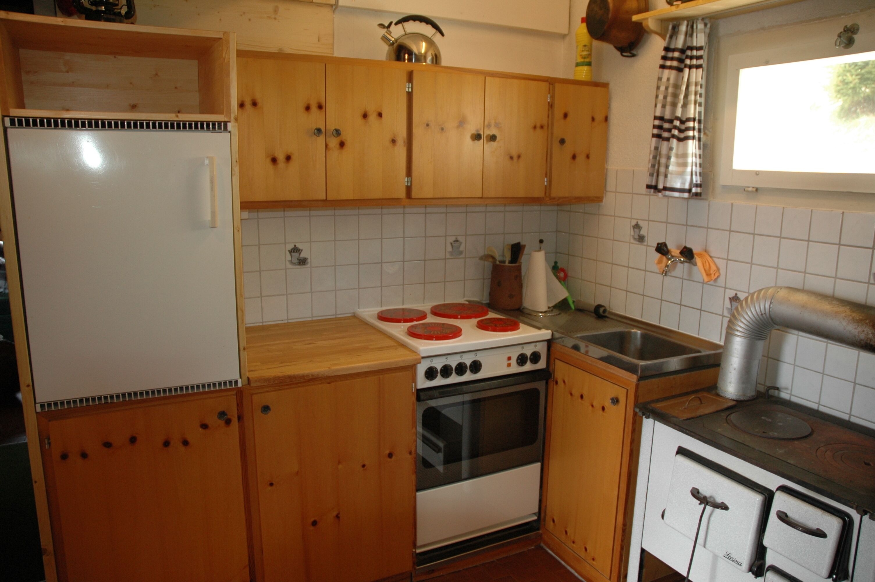 Our holiday home is built in logcabin style. 