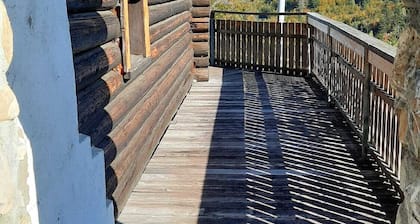 Our holiday home is built in logcabin style.