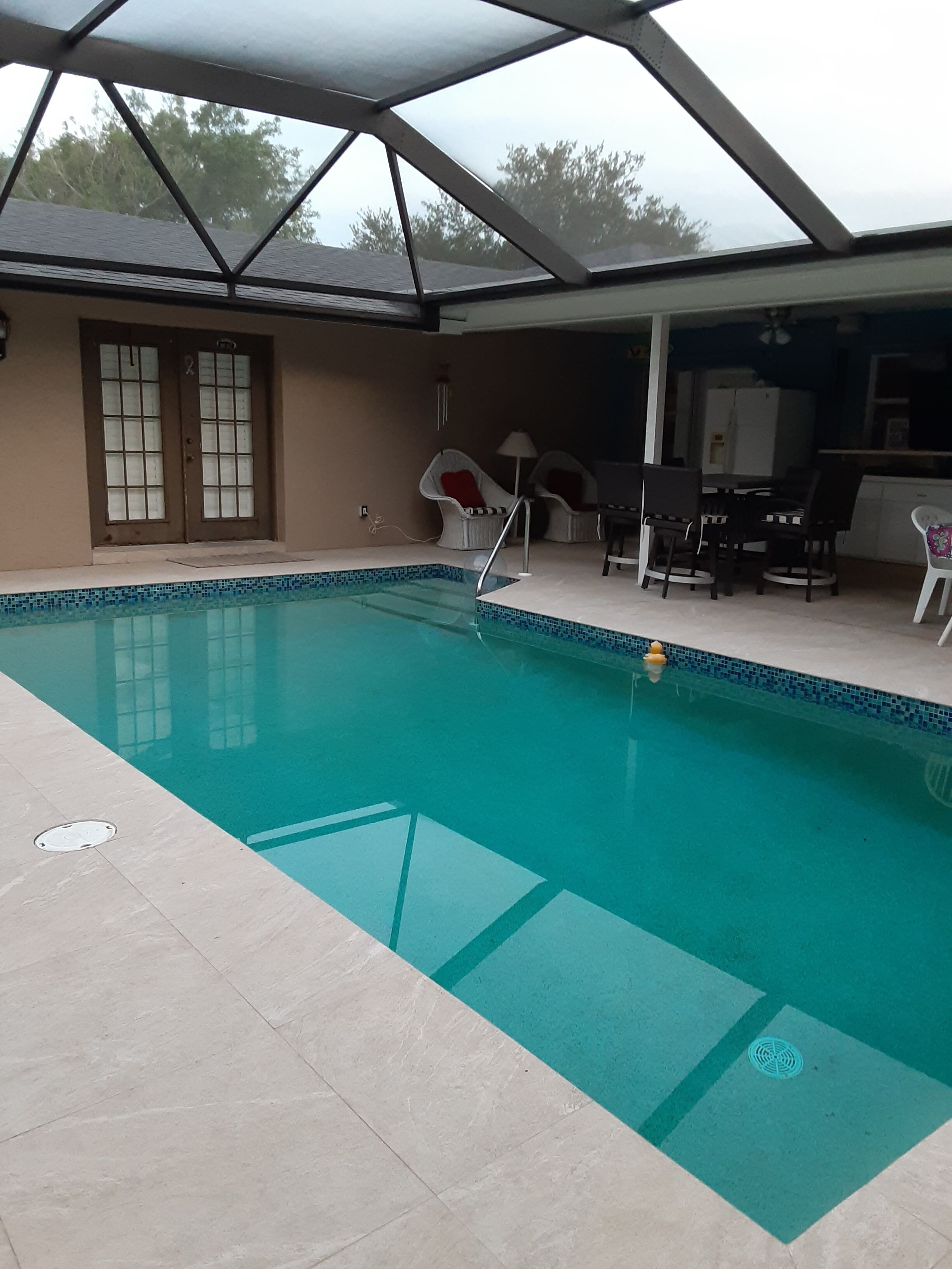 Piscine extérieure, piscine chauffée