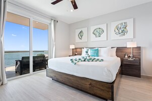 Three Bedroom Bay View Condo | Down comforters, memory foam beds, in-room safe, individually decorated