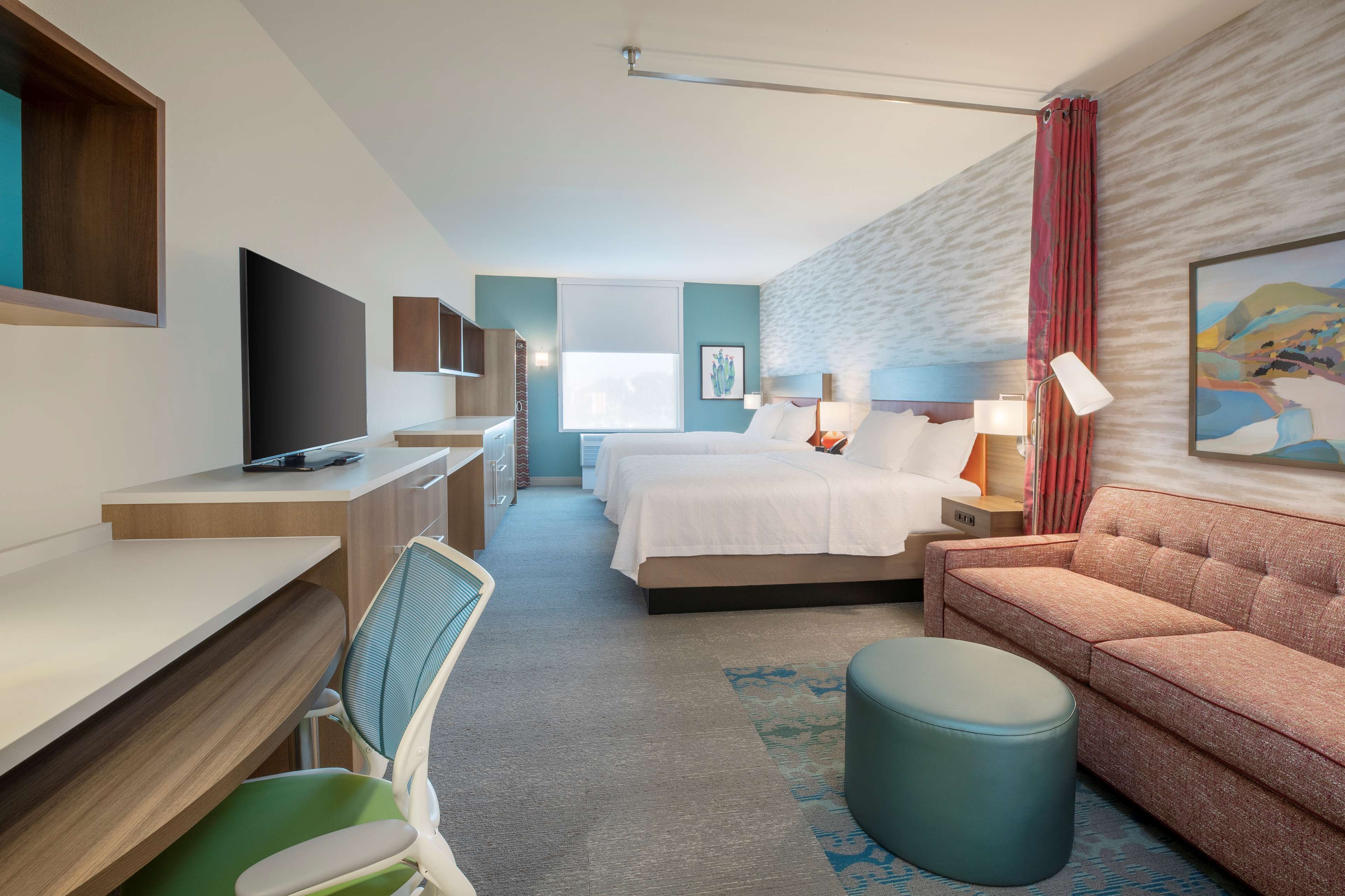 studio, 2 queen beds, non smoking | in-room safe, desk, free wifi, bed sheets