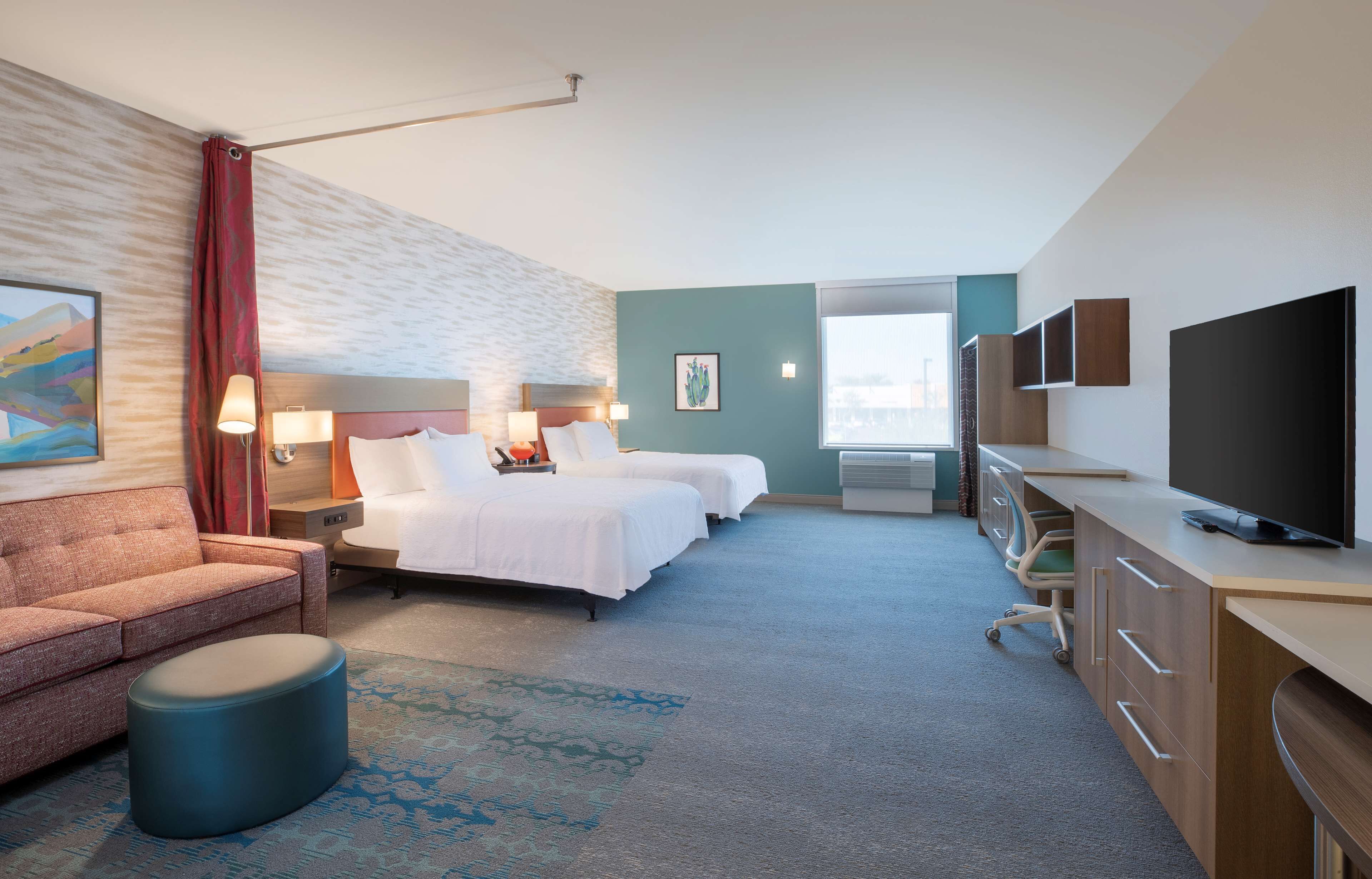 studio, 2 queen beds, accessible (roll-in shower) | in-room safe, desk, free wifi, bed sheets