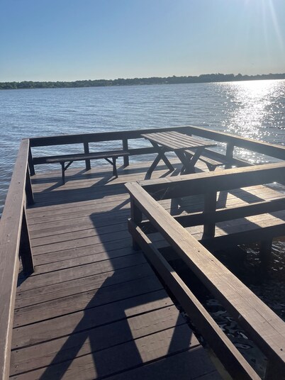 Lake Fork Waterfront Lakehouse with boat dock.    Beautiful and spacious!  