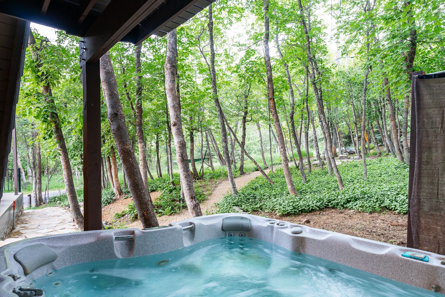 Outdoor spa tub
