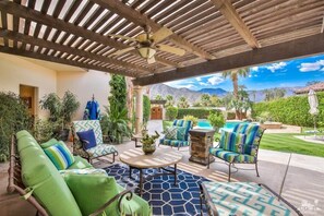 Terrace/patio - Private Oasis - Gorgeous View & Pool!  Very Close to Coachella Polo Fields ! (La Quinta)