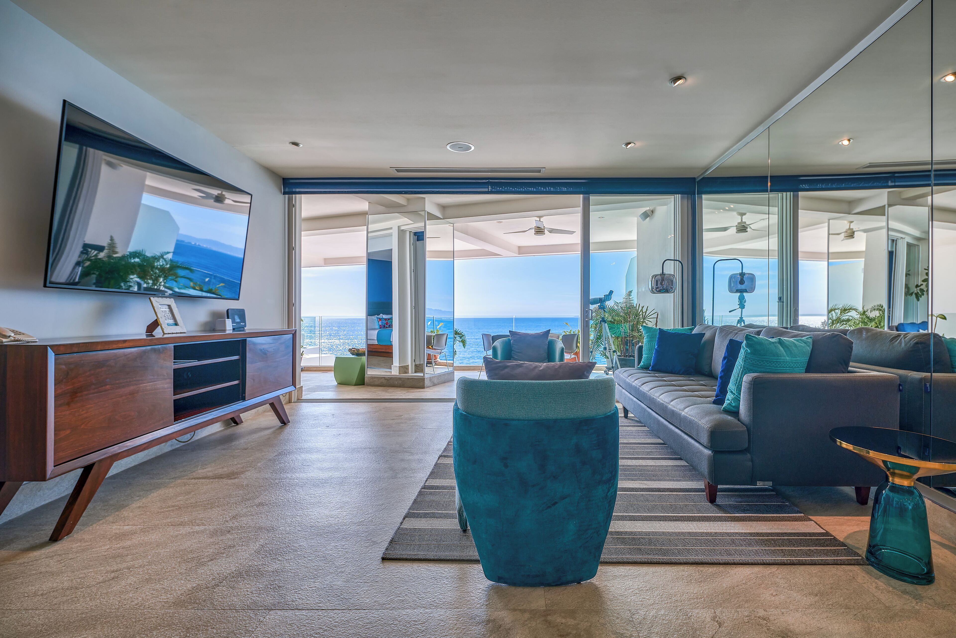 casa vive listo | living area | 43-inch smart tv with digital channels, tv