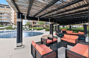 Outdoor pool, a heated pool - Oceanfront Condo at the Copala (Cabo San Lucas)