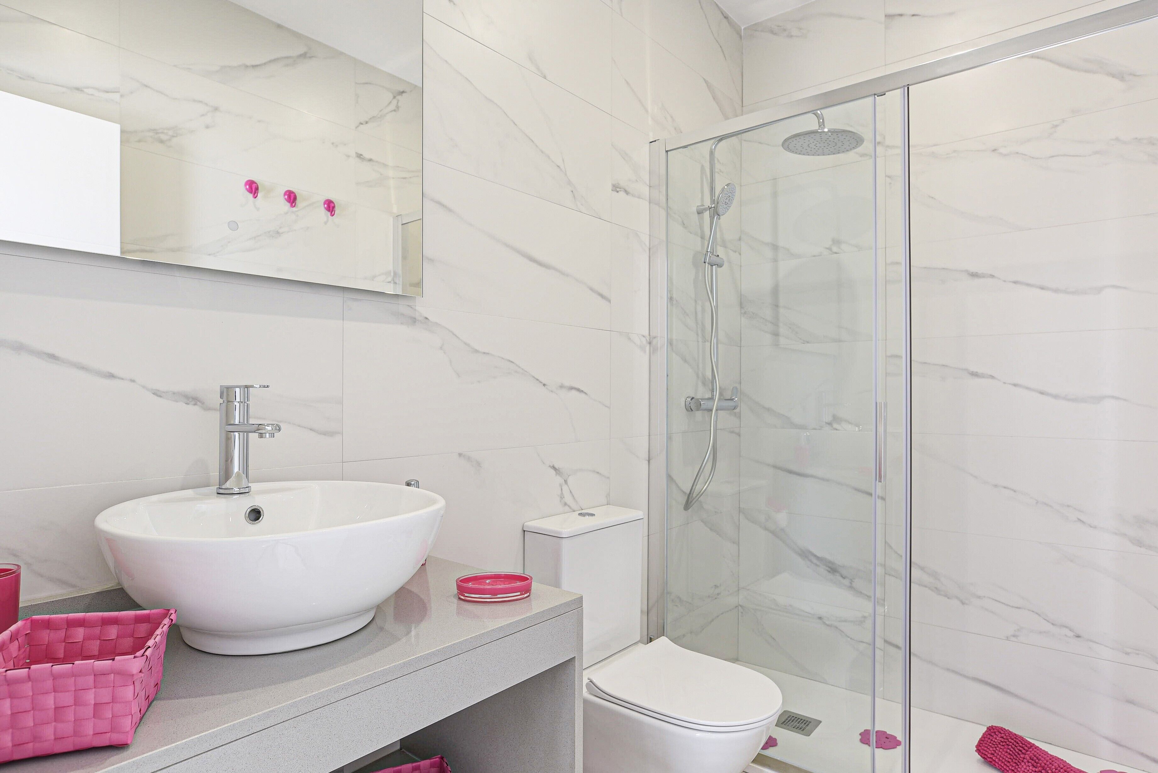 Shower, hair dryer