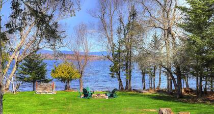 Niboban Cabin 5 right on Rangeley Lake with a screened porch, fire pit, hammock, WiFi and dock!