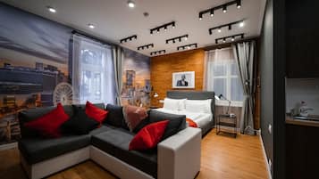 Monolocale Deluxe | 1 camera, biancheria da letto ipoallergenica, una cassaforte in camera