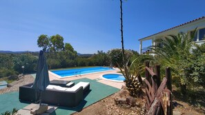 Outdoor pool - Villa Larco, Private Villa, Pool & Gardens & Stunning Views (Bassacutena)