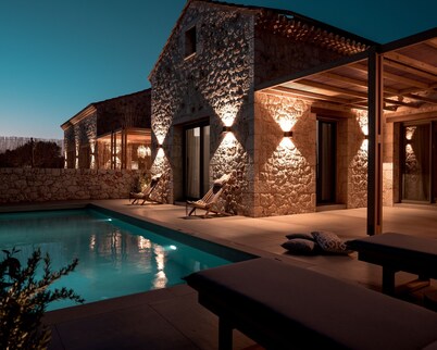 PAPADRIA VILLAS MODERN LUXURY VILLAS private swimming pool near KATHISMA BEACH